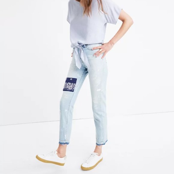 Madewell x B Sides Perfect Summer Bandana Jeans - Picture 1 of 10